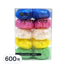 그레이거 컬러 염색 비닐 귀마개, 혼합색상, 600개