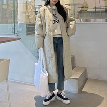 시크폭스 여성용 튜트 퀼팅 롱야상패딩