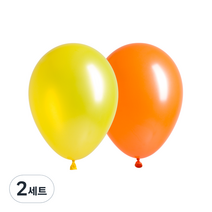 셈퍼텍스 풍선 13cm 2종 x 100p 세트, 펄옐로우, 펄오렌지, 2세트