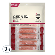 무마진 강아지 소프트 덴탈껌 대용량 30p, 블루베리, 270g, 3개