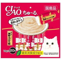 이나바 고양이 챠오 츄르 20P, 참치 + 해산물 혼합맛 14g 20P (SC-127), 1개