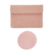 달모아 슬림 태블릿 PC 아이패드 파우치 가방 가로형 + 마우스패드 세트, 파스텔핑크