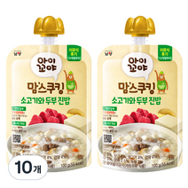 아이꼬야 맘스쿠킹 레토르트 이유식, 소고기와 두부, 100g, 10개