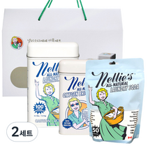 넬리 소다세제 100회 쓰는 1.5kg + 산소표백제 900g + 50회 쓰는 726g + 쇼핑백 선물세트, 2세트