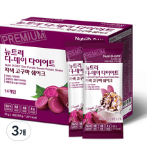 뉴트리디데이 다이어트 자색 고구마 쉐이크 14p, 350g, 3개
