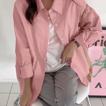 안다로미 여성용 무스무스 루즈핏 셔츠