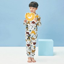 유니프랜드 아동용 디노히어로 오가닉 20수 후라이스 9부 실내복 상하세트