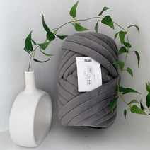 디클레어 벨벳 자이언트얀 핑거니팅 루피 망고 뜨개실 1kg, 다크그레이, 1개