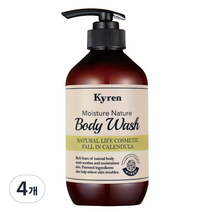 키렌 모이스처 네이처 바디워시 폴인카렌듈라향, 500ml, 4개