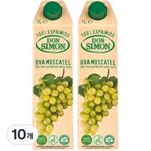 돈시몬 생과일 착즙 모스카텔 백포도주스, 1L, 10개