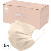 고르고 바른 일회용 덴탈 마스크 성인용 L, 50개입, 5개, 뉴트럴베이지