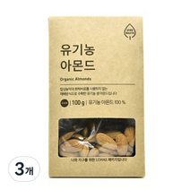ORGA ZERO 유기농 아몬드, 100g, 3개