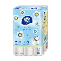 빈다 울트라소프트 3겹 롤화장지 30m, 30롤, 1팩