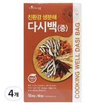 쿠킹웰 친환경생분해 다시백, 중(M), 55개입, 4개