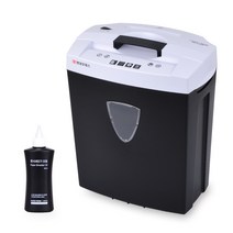 현대오피스 페이퍼프랜드 소형 문서세단기 + 오일, PK-713CD, 블랙&화이트