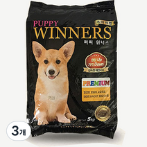 사조동아원 프리미엄 퍼피 위너스 건식사료, 5kg, 3개