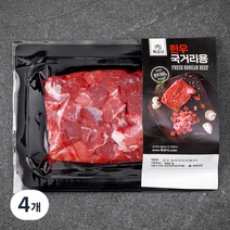 육교시 한우 1등급 국거리용 세절 (냉장), 300g, 4개