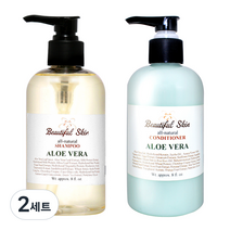 뷰티풀스킨 복합성두피용 알로에 베라 샴푸 240ml + 컨디셔너 240ml 세트, 2세트