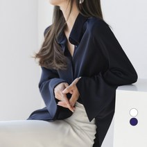 두봄 여성용 여리핏 쉬폰 긴팔 셔츠