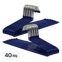 리벤스 코팅 논슬립 바지걸이, 네이비, 40개입