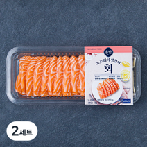 리로이 올반 생연어 회 250g + 소스 세트 (냉장), 2세트