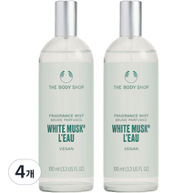 더바디샵 화이트 머스크 로 후레그런스 바디미스트, 100ml, 4개