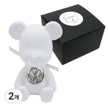 라띠크제이 엠블럼베어 차량용 방향제 폭스바겐 화이트 + 화이트머스크 5ml 리필 세트, 2개