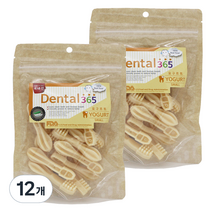 덴탈365 반려견 간식 150g, 요구르트, 12개