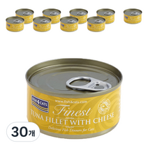 피쉬포캣 고양이 간식캔 70g, 참치 + 치즈, 30개