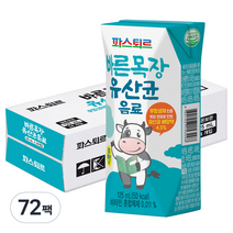 파스퇴르 바른목장 유산균 음료, 125ml, 72개입