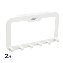 에코코 다용도 문옷걸이 6구, 화이트, 2개