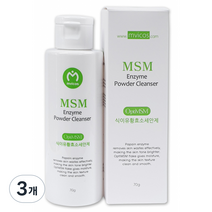 mvicos 식이유황 효소 세안제 파우더, 70g, 3개