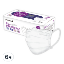 웰킵스 뉴언택트 라이트 마스크 대형 KF-AD, 30매, 6개, 화이트
