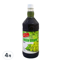 스위트코리아 청포도 액상 음료, 1000ml, 4개