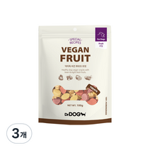 닥터독 강아지 트릿간식 후르츠 100g, 3개, 딸기 + 체리 + 블루베리 + 라즈베리 + 망고 + 파인애플 + 코코넛 + 바나나 혼합맛