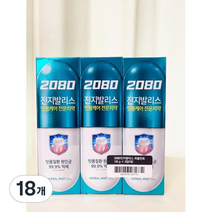 2080 진지발리스 치약 허벌민트향, 120g, 18개