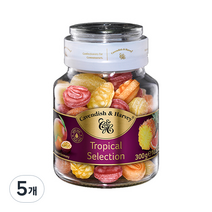 캐빈디쉬앤하비 트로피칼 셀렉션 병 캔디, 300g, 5개