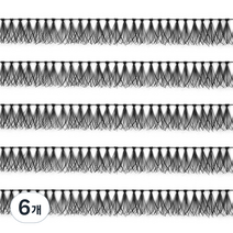 엣지아이 부분속눈썹 5줄 5P/10호, 블랙, 6개