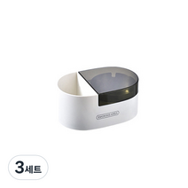 크로닉401 뚜껑 부착형 벽걸이 재떨이 + 스티커, 화이트 + 블랙, 3세트