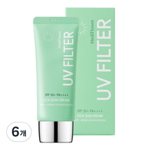 메디플라워 유브이 필터 시카 선크림 SPF50+ PA++++, 50ml, 6개