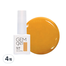 아이빛 네일아트 젬젤 컬러 젤네일 10ml, 05 주황노랑, 4개