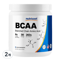 뉴트리코스트 BCAA 블루라즈베리맛, 2개, 263g