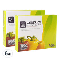 명진 크린 위생장갑 200매, 6개