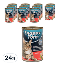 스내피톰 생후 3개월 이후 고양이 위드 파테 주식캔 12p, 치킨, 400g, 24개