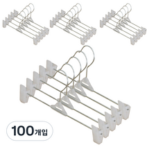 가쯔 집게 바지걸이, 화이트, 100개입