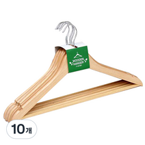 선우랜드 디럭스 원목 상하의옷걸이 Agrade, 네츄럴, 10개