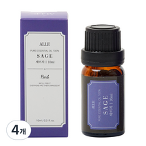 알레 퓨어 에센셜 오일 백프로 세이지, 10ml, 4개