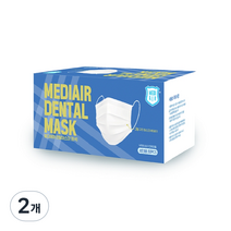 메디에어 덴탈마스크 대형 흰색, 50개입, 2개