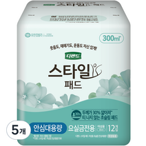 디펜드 여성용 스타일 초슬림 패드 안심대용량, 대용량, 12개입, 5개