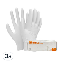 지클럽 니트릴장갑 200p, 화이트, 소(S), 3개
